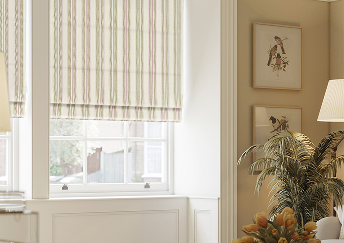 Noble Stripe, Moss - Roman Blind - Image 5